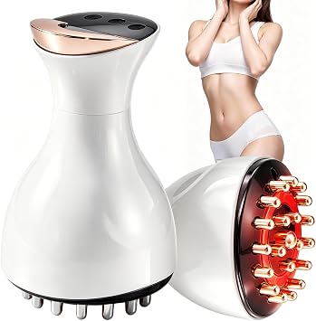 Lymphatic Drainage Massager & Anti Cellulite Massage Tool, for Legs, Arms & Belly, Body,Helps Reduce Stretch Marks & Cellulite,with Light Heat & Vibration
