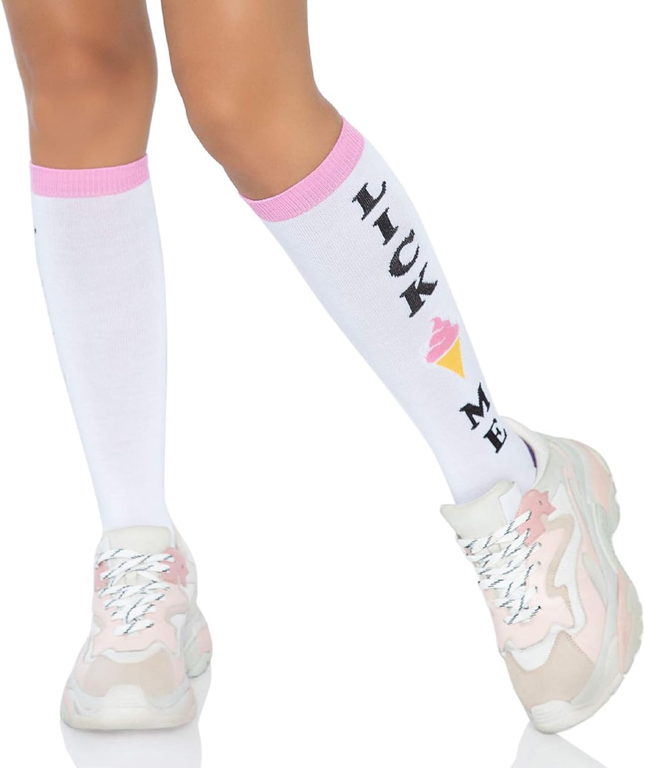 Leg Avenue women's Knee High Casual Party Socks Tights, White/Red, One Size US : Clothing, Shoes & Jewelry