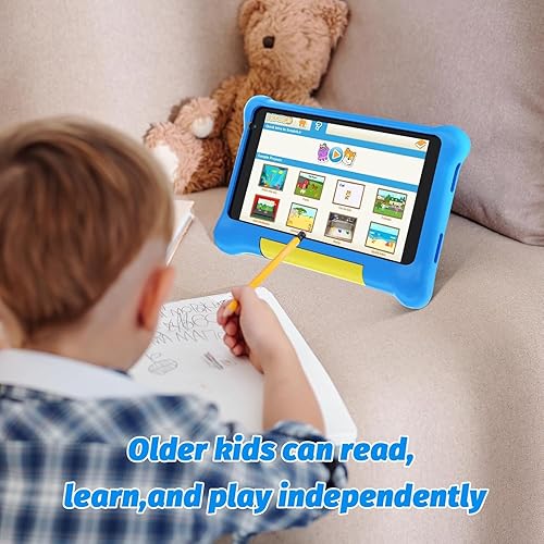 Miniatura 4 de URAO Tablet para niños, Android Kids Tablet de 7 pulgadas Quad-Core con funda, tarjeta TF de 32 GB 128 GB expandible para niños pequeños, control