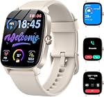 Smart Watch for Men Women, Bluetooth Call Smartwatch with AI Voice, 1.85" HD DIY Dial Fitness Watch, Heart Rate/SpO2/Steps/Sleep Monitor, 100+ Sports Modes, IP68 Waterproof Watch for Android iOS