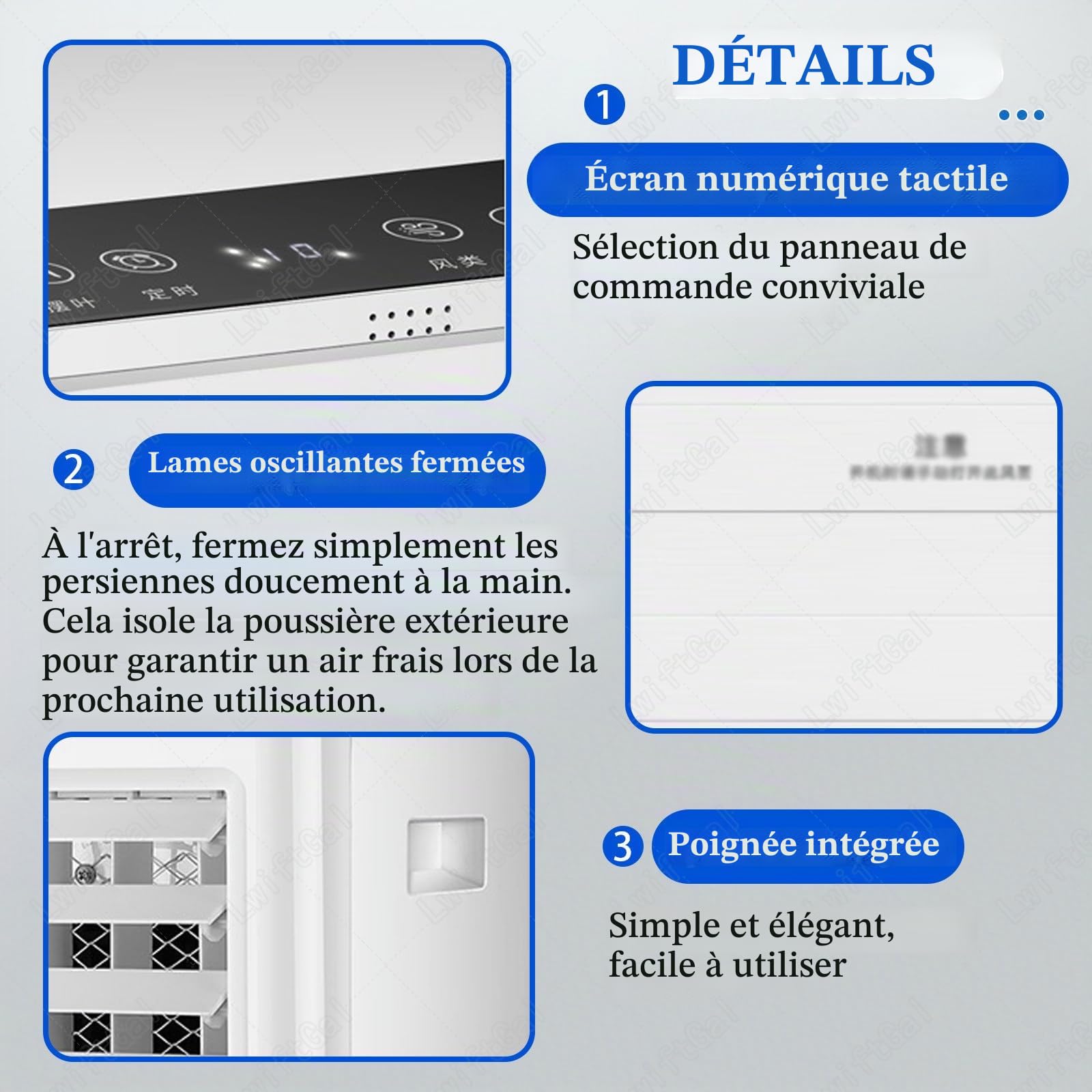 Mini Climatiseur pour Camping-Car, Ventilateur Portable, Refroidisseur d'air par éVaporation avec 3 Vitesses, Ventilateur De Refroidissement pour Camping-Car Et Camion 12V
