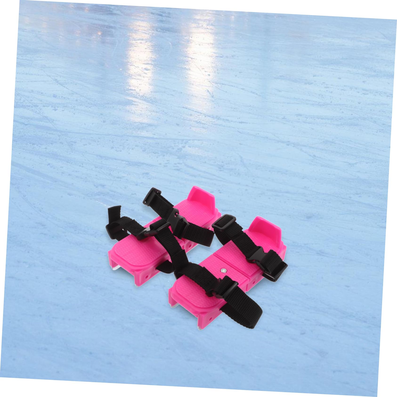 Sosoport Pattini da Ghiaccio in PP e Metallo Nastro Regolabili per Ragazzi Principianti Rosa Scarpe da Neve per Sci e Pattinaggio su Ghiaccio