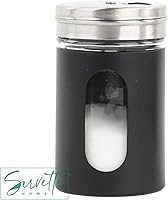 Vista 3 de Black Salt Pepper Shakers Retro Spice Jars - Juego de 5