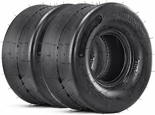 Parts-Diyer 11x6.00-5 Smooth Lawn Mower Tires 4 Ply Zero Turn Riding Mower Tubeless Tyres Compatible with Garden Turf Tractor Utility Golf Cart 2pcs