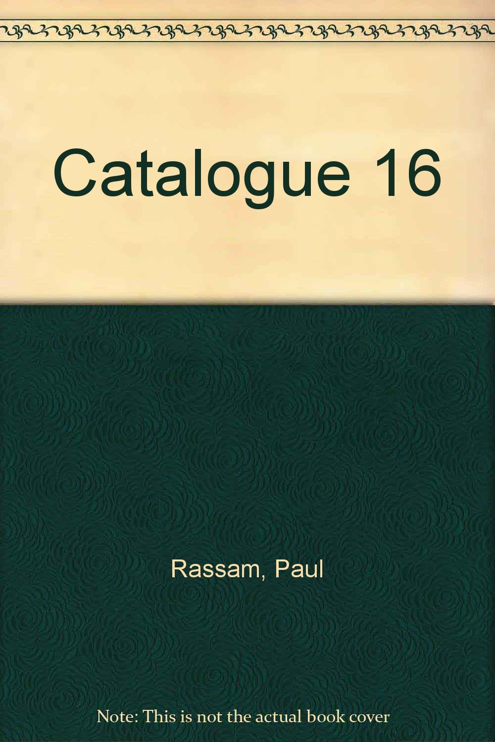 Catalogue 16 Rassam, Paul Books