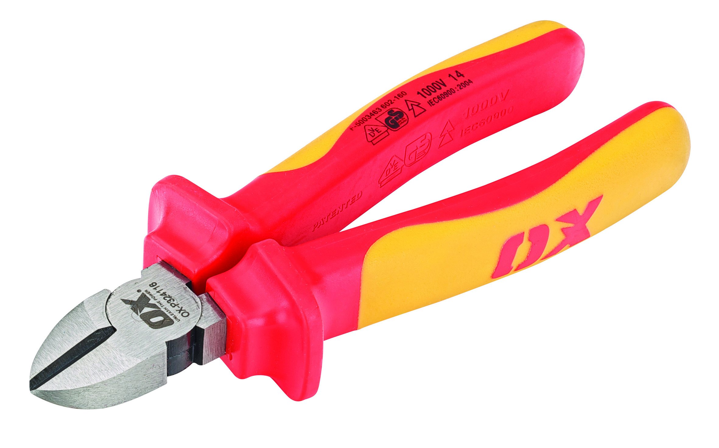 Ox Tools Multi-Colour Ox Pro Vde Diagonal Cutting Pliers - 160Mm (6")