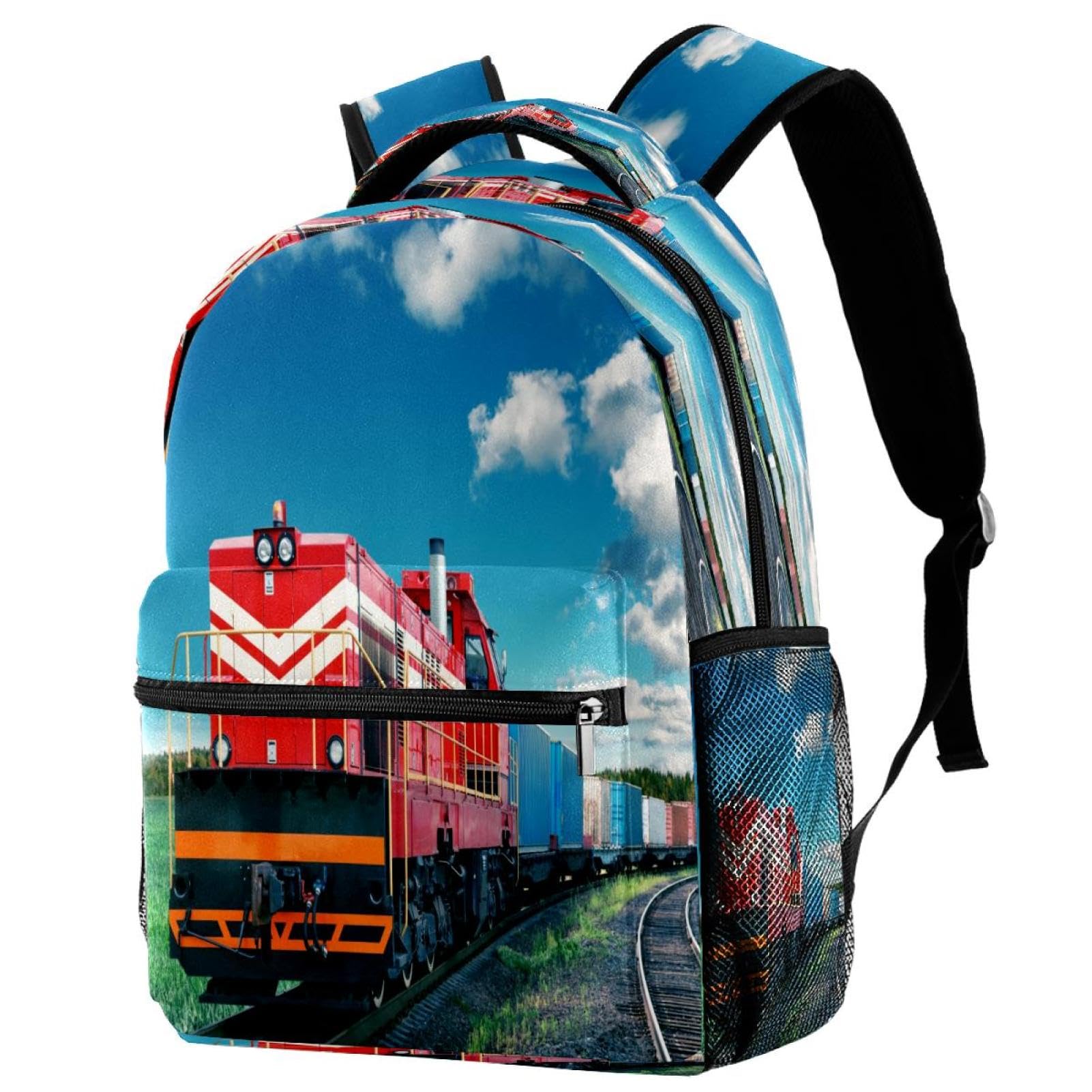 Sac de voyage motif train multicolore - Cadeau idéal pour adolescents