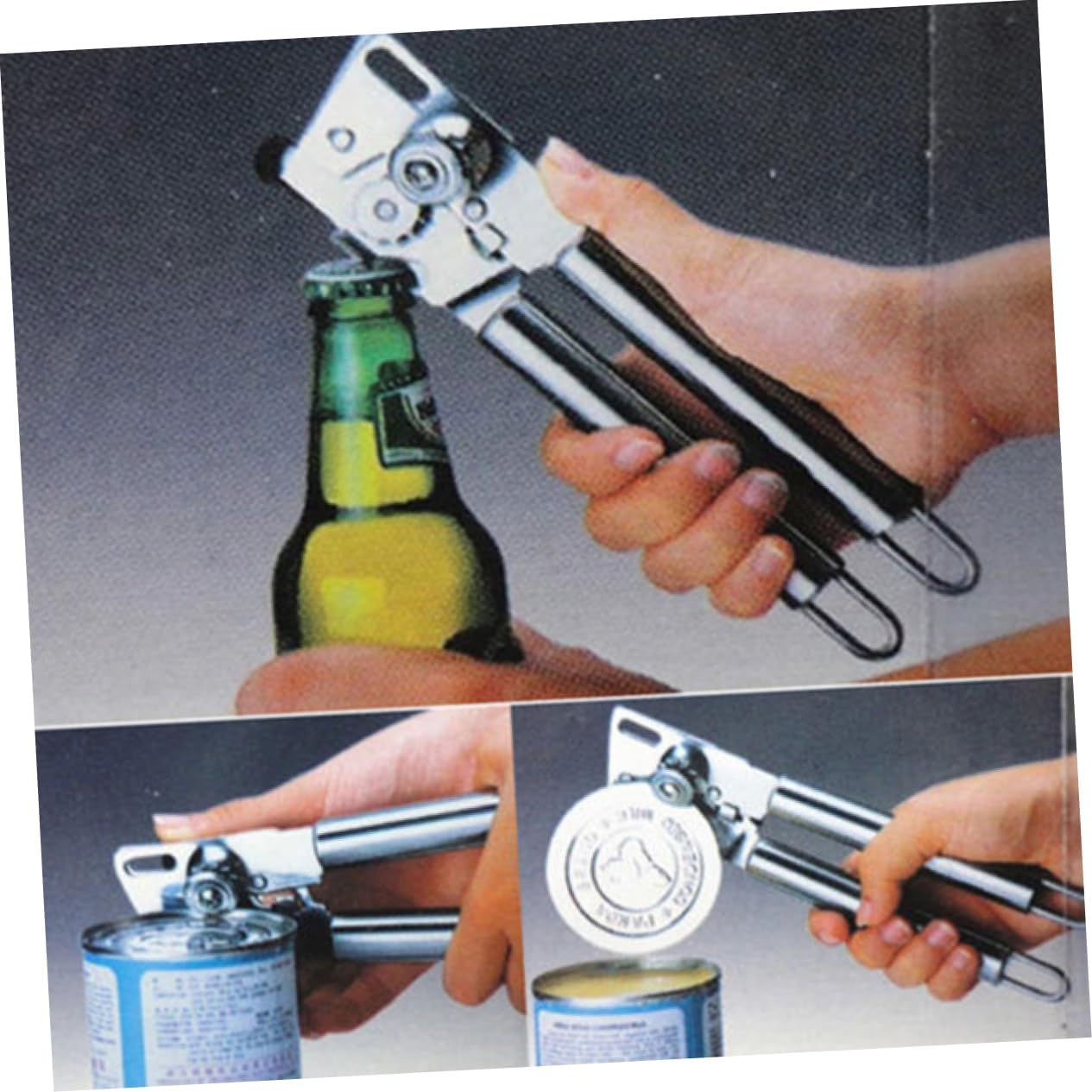 Jar Opener Wine Opener Can Opener Bottle Opener Jar Lid Opener Manual Kitchen Tool Stainless Steel