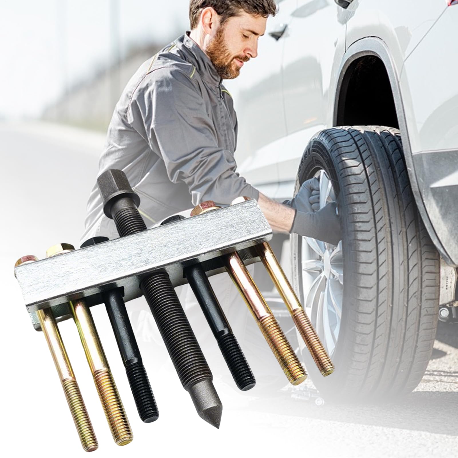 Kit Extracteur de Volant de Direction - Outil de Démontage Antidérapant Renforcé | Dispositif d'Extraction pour Volant et Frein - Pour Camion SUV Berline Véhicule Automobile Pompe À Eau AC Engrenage F