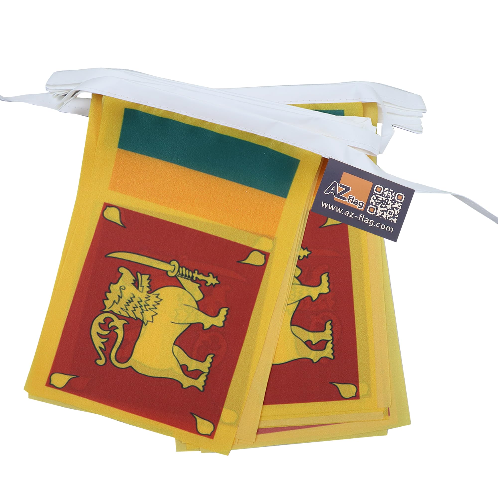 AZ FLAG Guirnalda 6 Metros, 20 Banderas de Sri Lanka 21x15 cm, Bandera Srilanqués 15 x 21 cm - Banderines — view 8