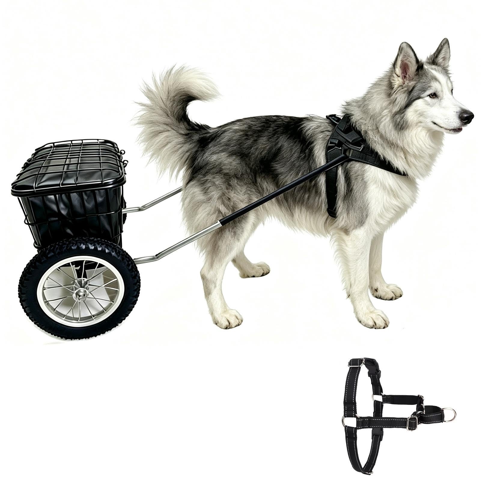 Carrito de tiro viral para perros (para compras y recogida de paquetes)