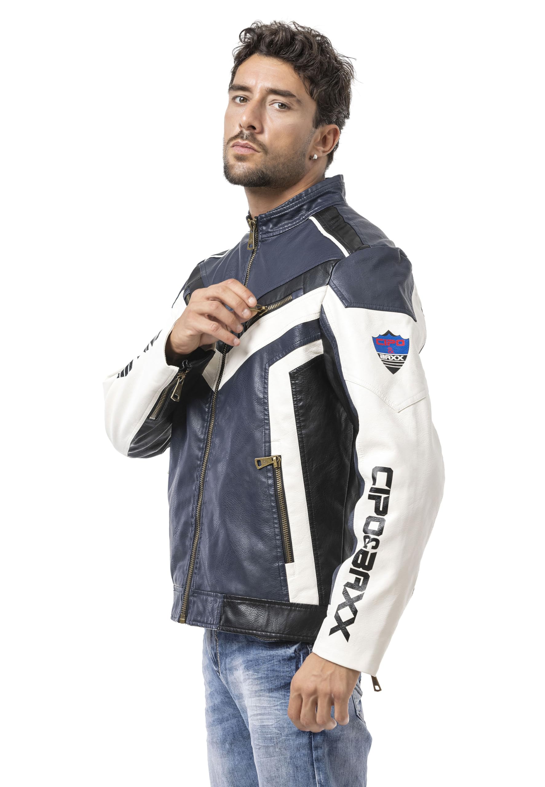 Cipo & Baxx Giacca invernale da uomo New Series – Elegante giacca invernale dal design moderno con calda fodera interna, cappuccio rimovibile e dettagli funzionali per le giornate fredde