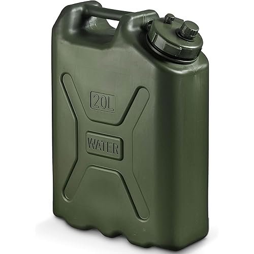 Scepter BPA Durable 5 Gallon 20 Liter Portable Military Water Storage Container for Camping, Outdoors and Emergency Management