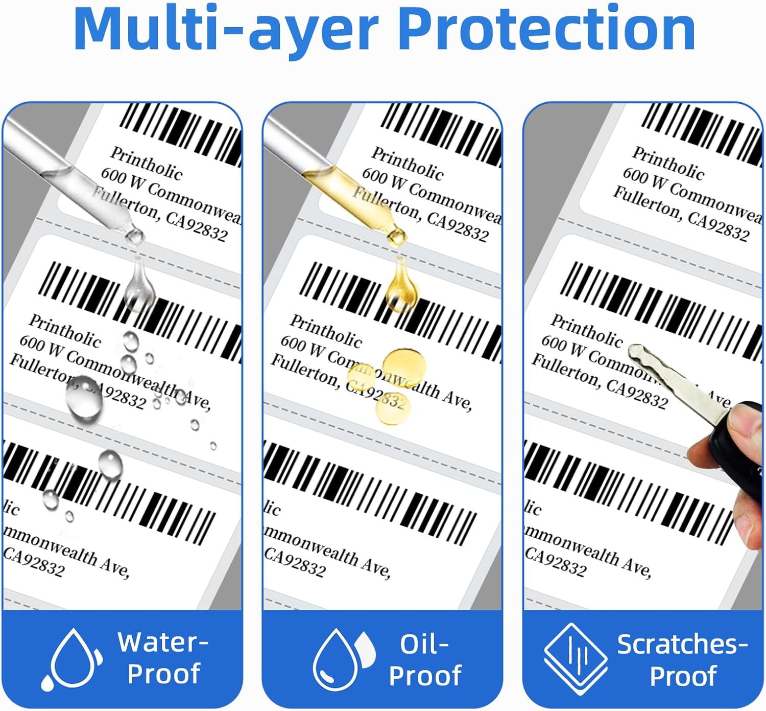 12 Rolls 2.25" x 1.25" Direct Thermal Labels, Perforated Barcode Address Stickers, Self-Adhesive Shipping Labels Compatible with Zebra, Rollo & Munbyn (1000 Labels/Roll) - Image 5