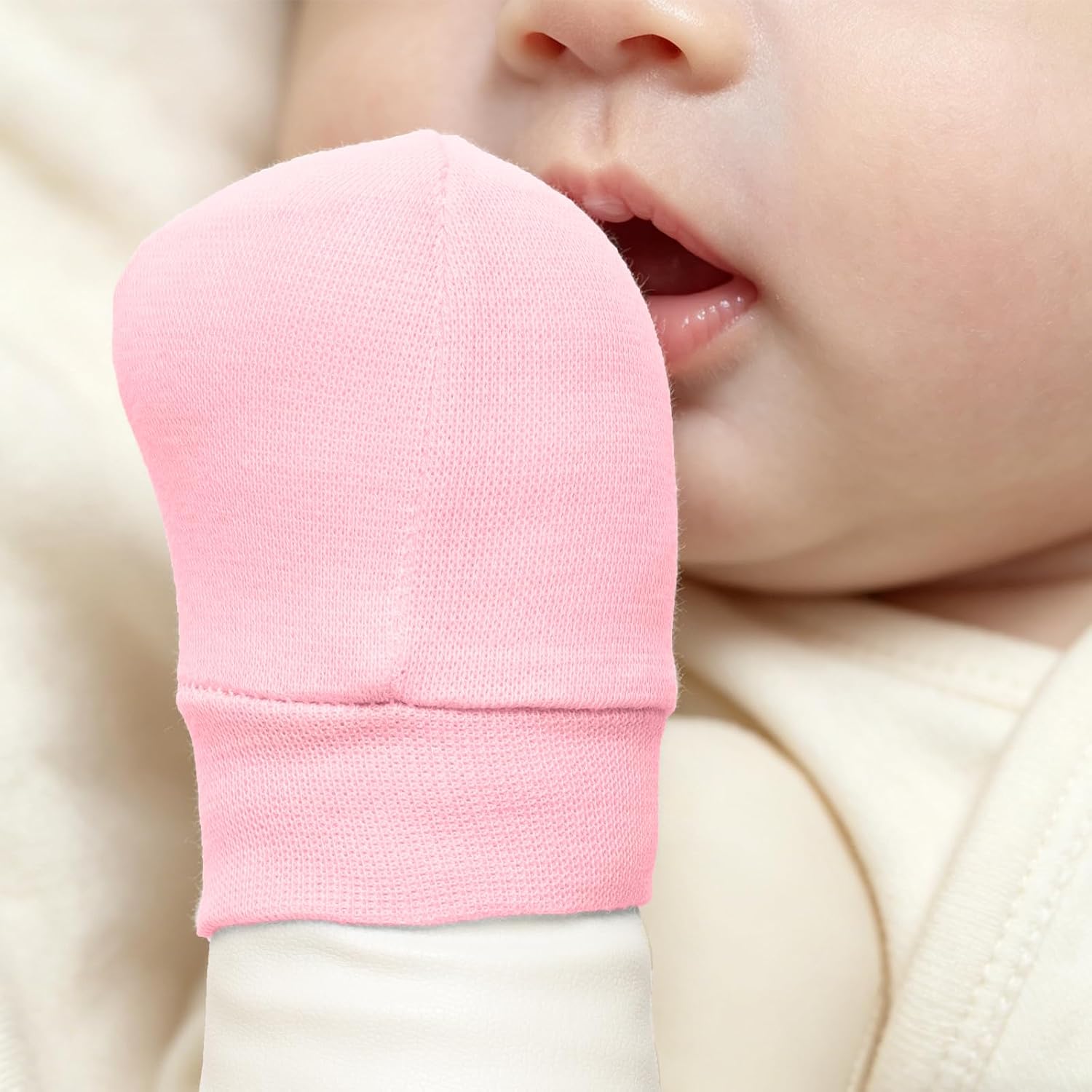 6 Pairs Baby Mittens No Scratch Mittens Infant Toddler Soft Gloves Essentials Unisex for 0-6 Months Boys Girls