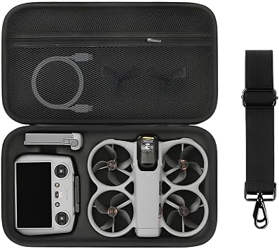 Hard Carrying Case for DJI Avata 360, Waterproof Portable Travel Case Protective Storage Shoulder Bag for DJI Avata 360 Drone, RC 2 Remote Controller, Battery and Accessories Black