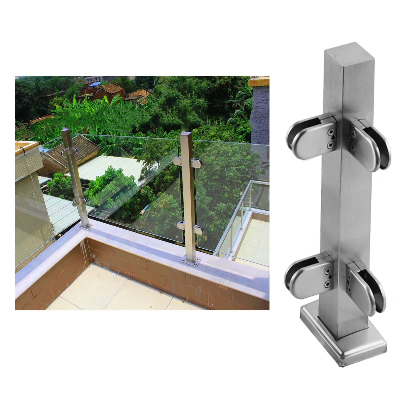 Poteau de balustrade pour balcon et garde-corps de loft contemporain