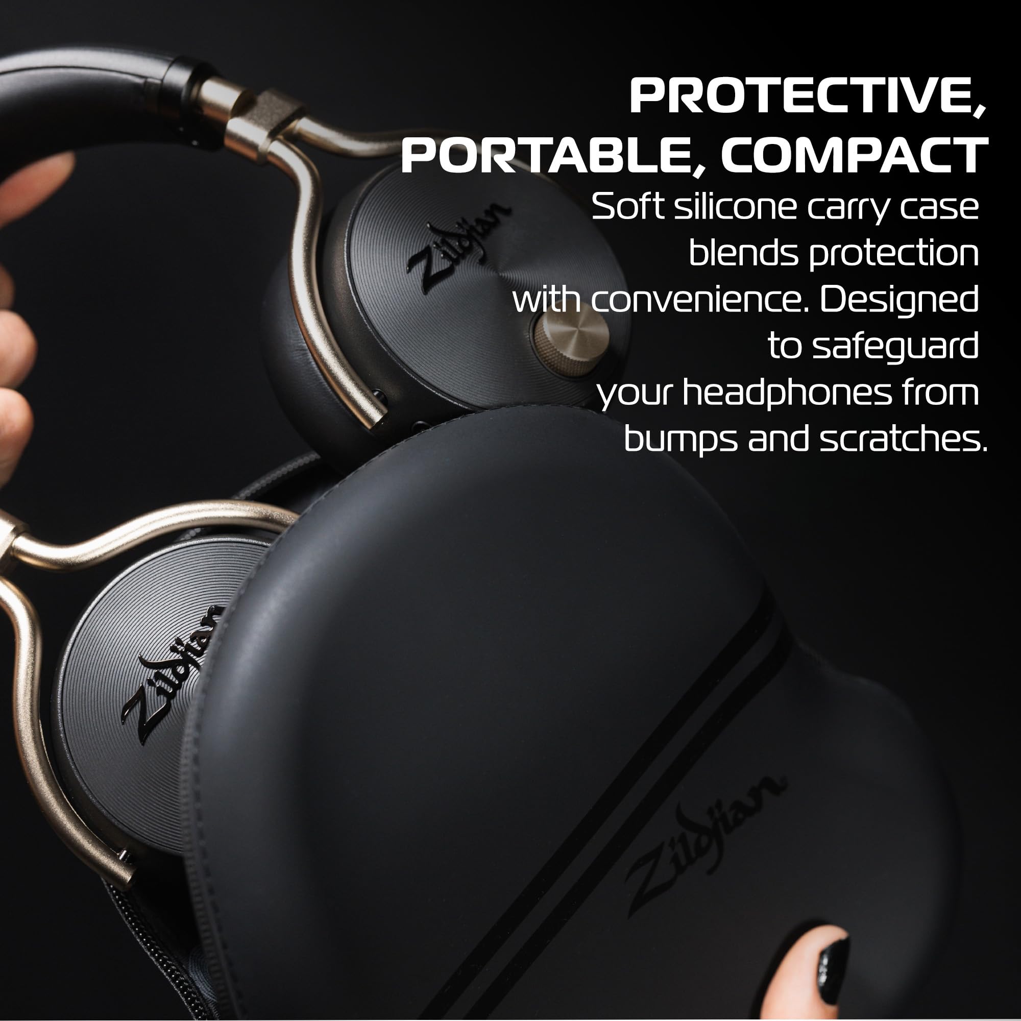 Zildjian ZXHP0022 ALCHEM-E Cuffie Perfect Tune Midnight, 2 Livelli Cancellazione Attiva del Rumore