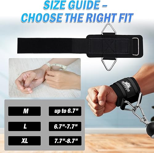 Miniatura 2 de Correas acolchadas de neopreno ajustables para máquinas de cable Equipo de entrenamiento de fuerza