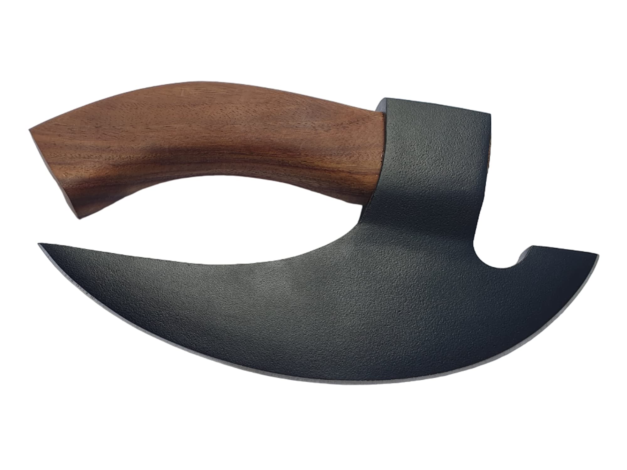 Hand Made Carbon Steel Viking Pizza Cutter Pizza cutter axe Pizza slicer With Black Coating 9 Inches Leather Sheath Included (PZC5)