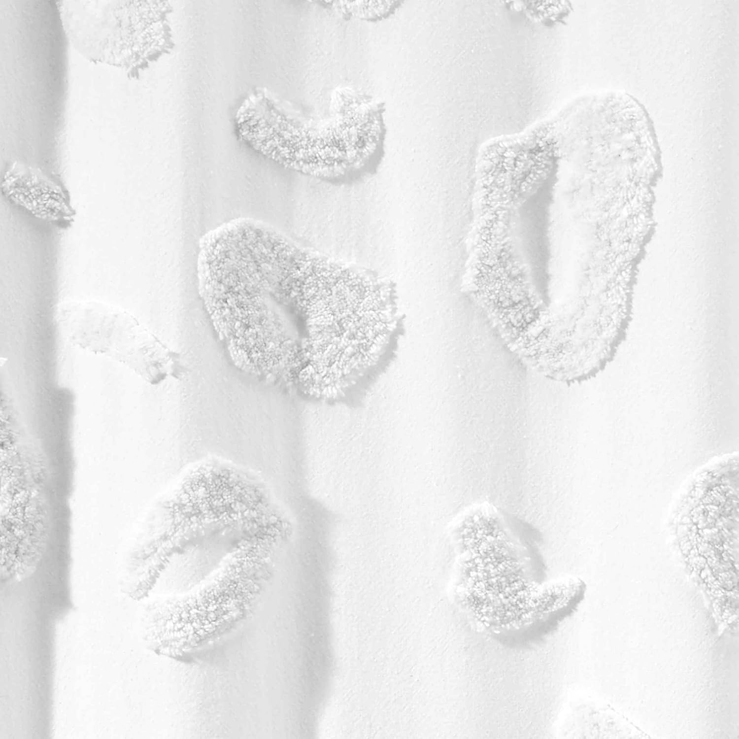 Nicole Miller - Shower Curtain, Woven Curtian with Tassel Trim, Dorm Room Essentials, Animal Printed Bath Decor (Celina Cream, 72")