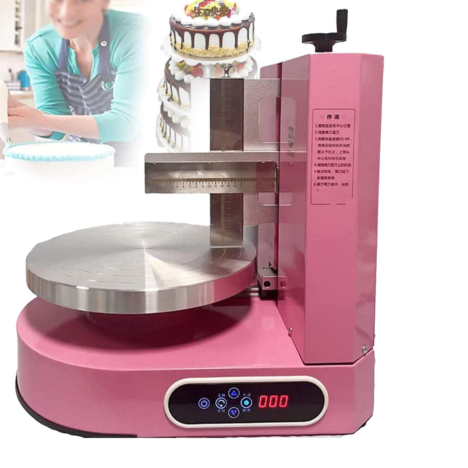 Automatische Kuchenbeschichtung Glättungsschabmaschine Tragbare Kuchenglasurmaschine Einstellbare Kuchenglasur Glätter Werkzeug Backen Geburtstag Kuchen Werkzeuge