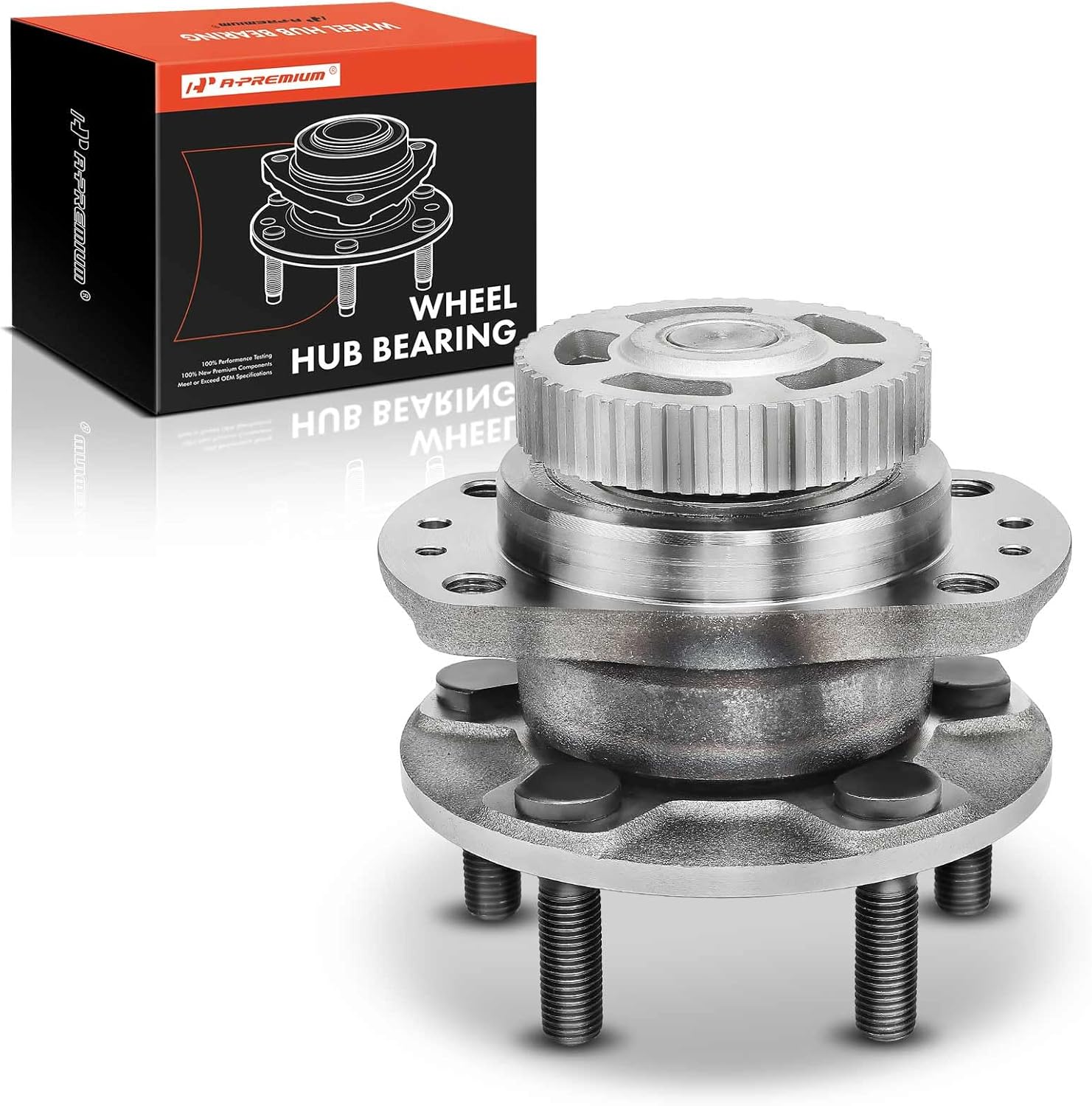 A-Premium Rear Wheel Bearing and Hub Assembly Compatible with Dodge Plymouth Chrysler - 1996-2000 - Town Country, Grand Caravan, Grand Voyager, Voyager, with Rear Drum & 14 inche Wheel