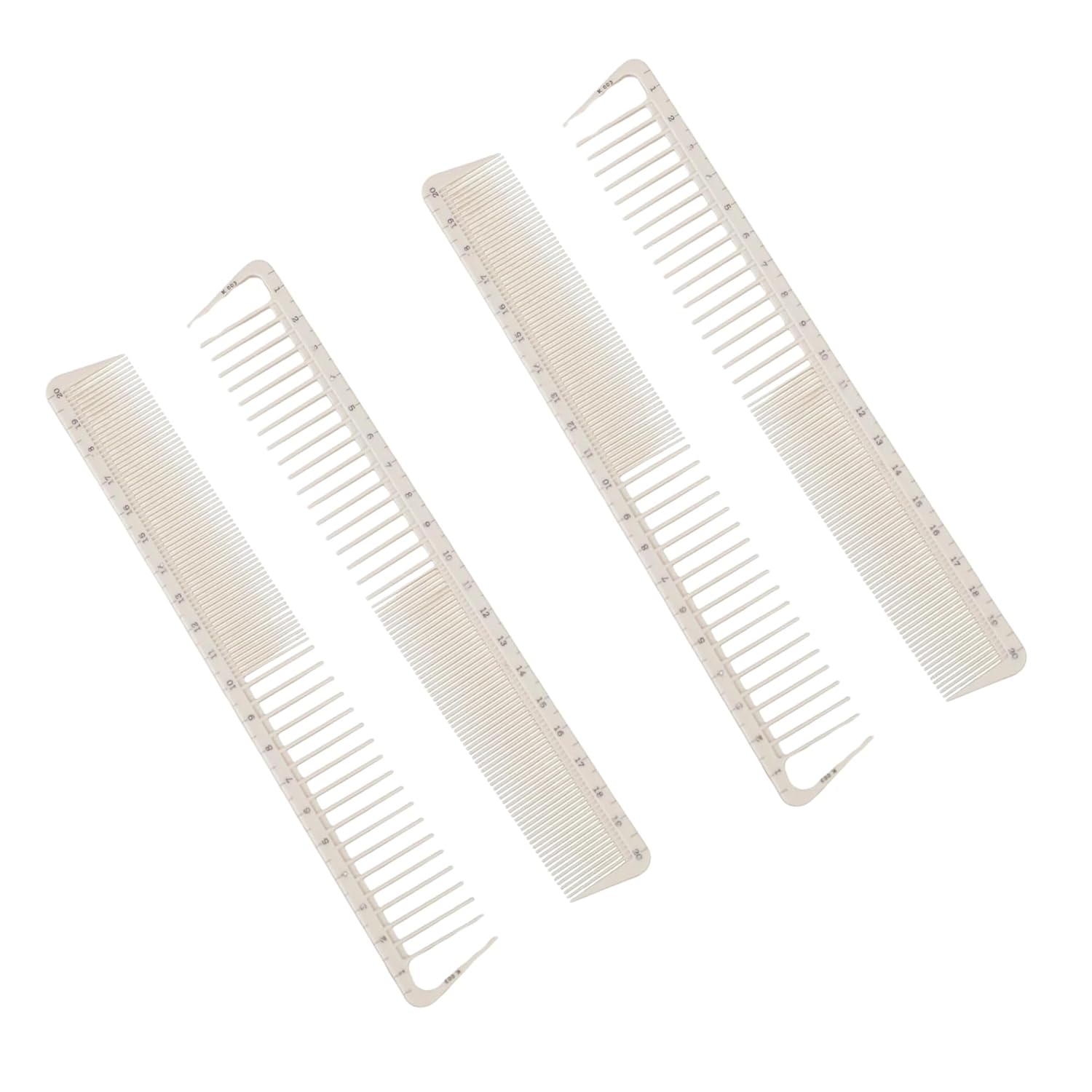4PCS Hair Cutting Combs with Ruler Measurements, Peines de