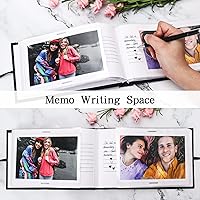 Vista 4 de Álbum de fotos Vienrose 10x15 cm con 50 bolsillos, cubierta de lino con áreas de notas, libro de fotos mini, libro de fotos con inserción para boda