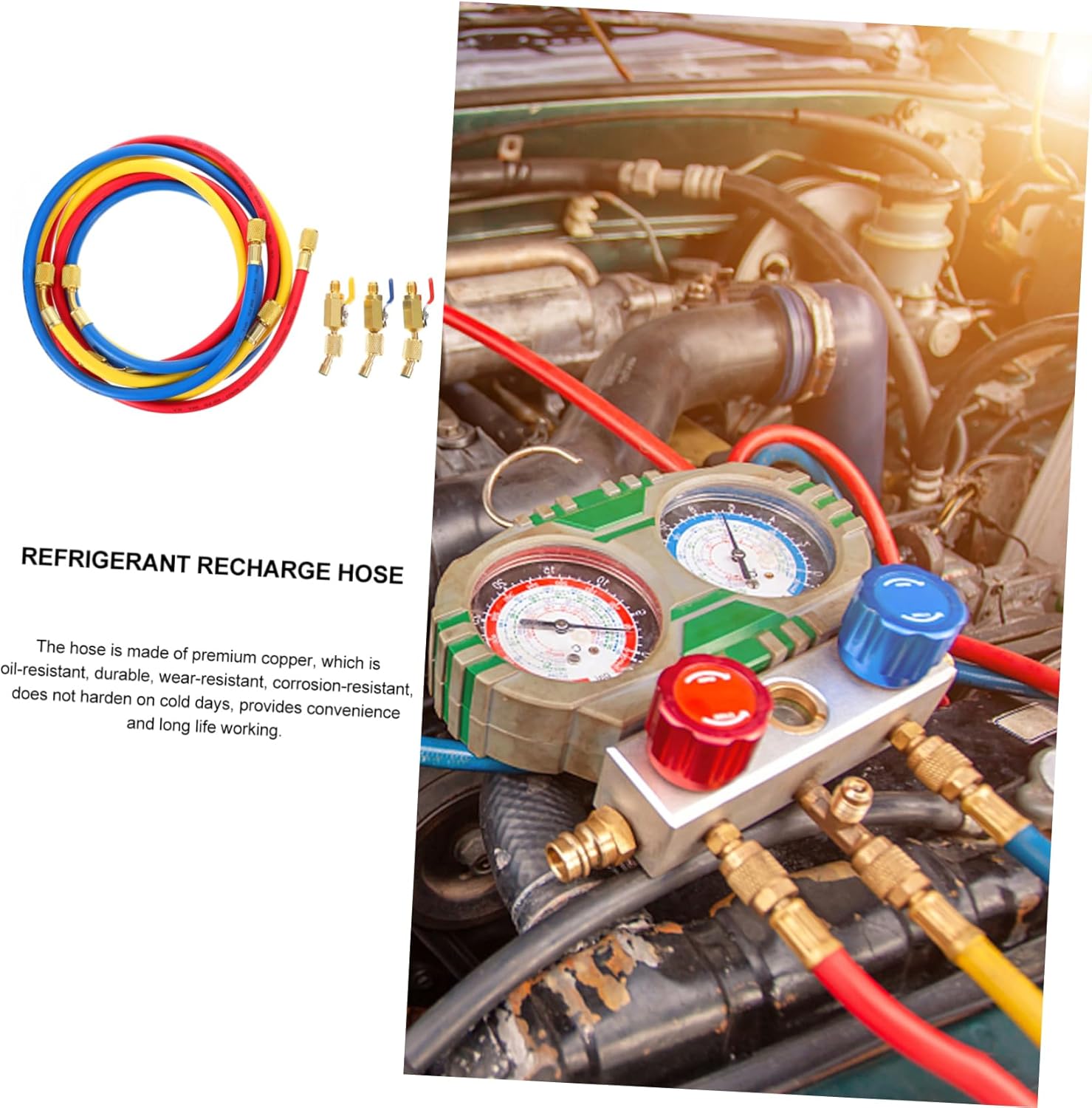 Homoyoyo 3pcs Fluoride Adding Tube Valves for Car Air Conditioning Compatible Lightweight and Easy Installation for Efficient Refrigeration Systems