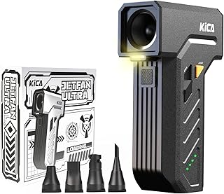 KiCA Electric Air Duster with LED Light - 130000 RPM Cordless Air Duster, Stepless Speed Control, Brushless Dust Blower fo...