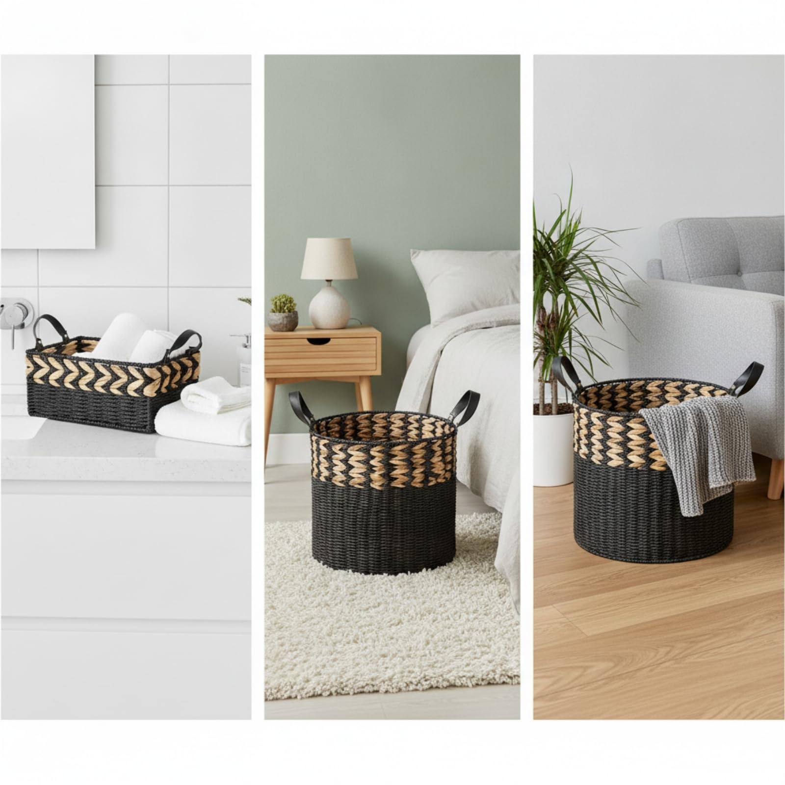 Cesta con Cuero Cesto, Grande, Style to 4