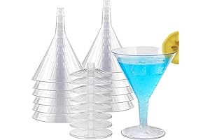 30 Count 7oz Clear Hard Plastic Martini Glasses: Your Disposable Glassware Essential