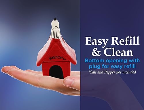 Miniatura 4 de Best Brands Disney - Juego de 2 saleros y pimenteros de cerámica para dormir en su caseta para perros, perfectos para cualquier mesa, fáciles de