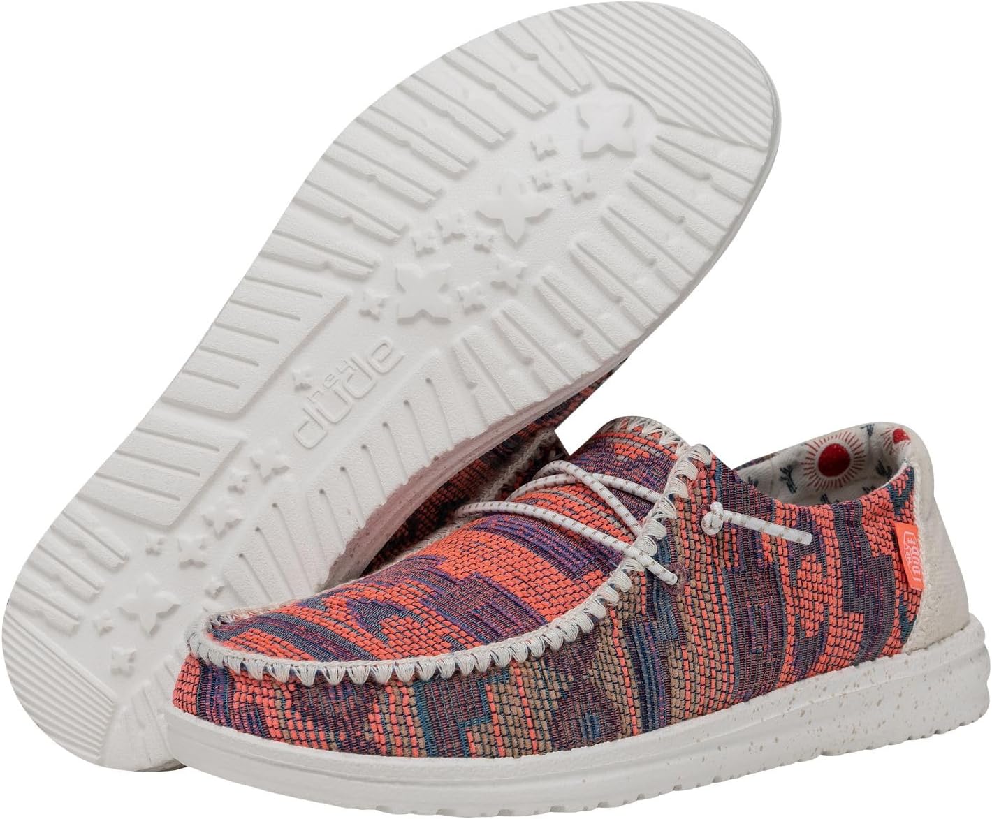 HEYDUDE Women's Wendy Crochet Fairhope Multi Size 11 | Women's Shoes | Women Slip-on Loafers | Comfortable & Light-Weight - Image 3