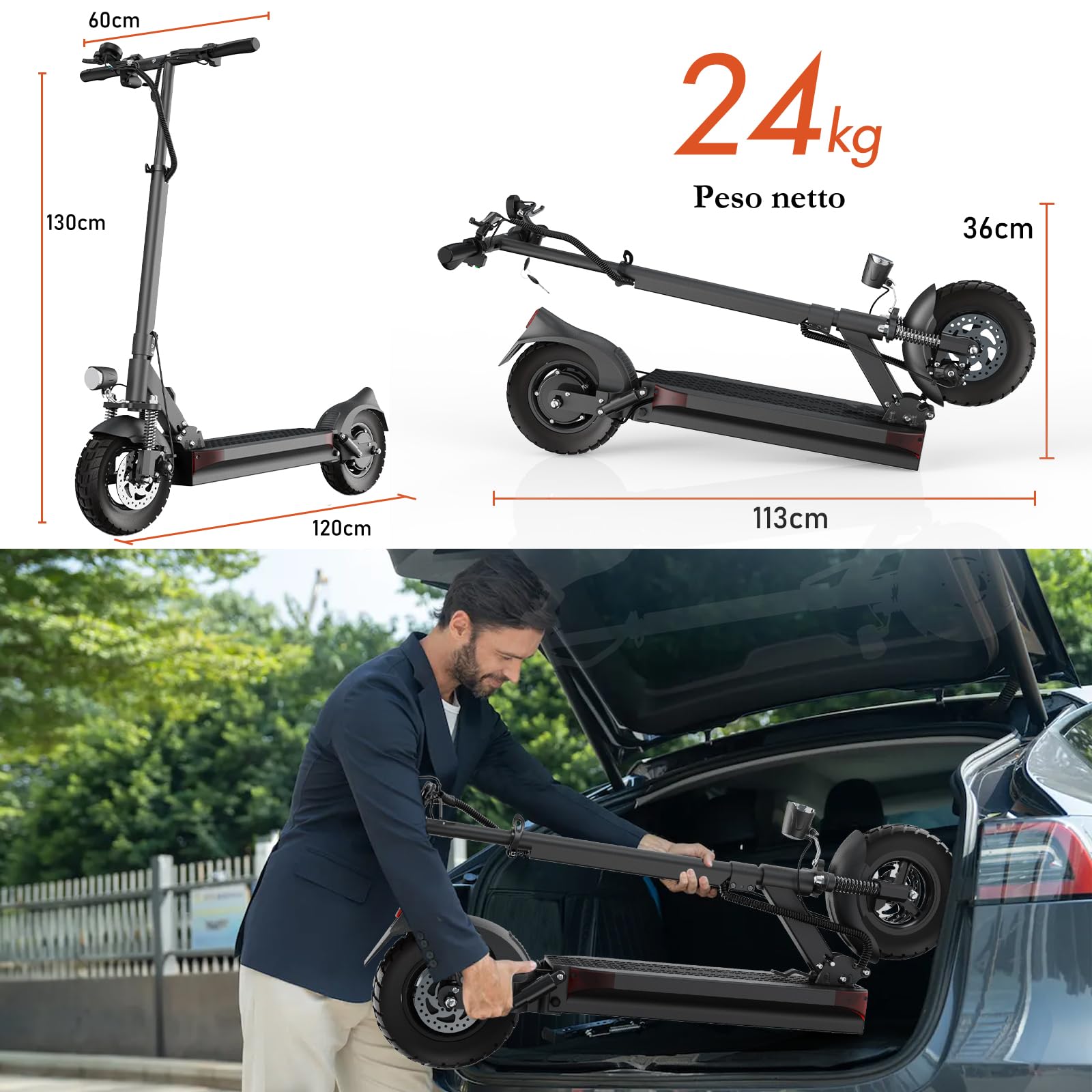 Monopattino Elettrico, autonomia 60-90 km, 48/60V 13/18Ah, portata 150 kg, doppio ammortizzatore, freni a disco anteriori e posteriori, monopattino elettrico pieghevole per adulti