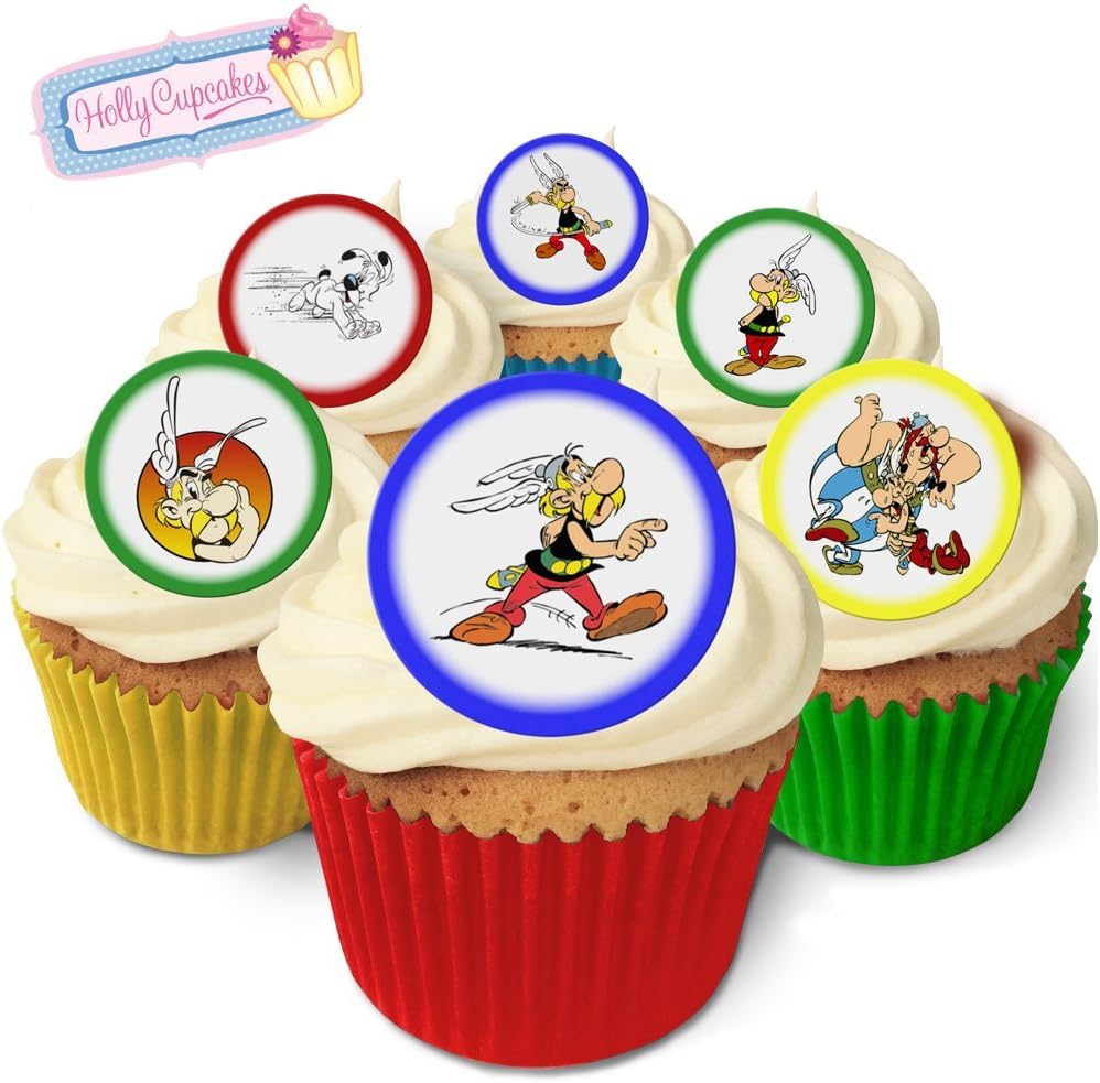 24 Fabulous Pre Cut Edible Wafer Cake Toppers Asterix Amazon Fr Cuisine Maison