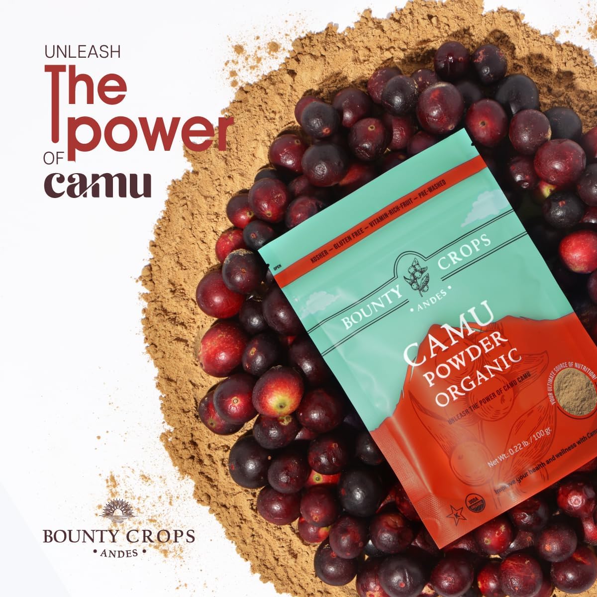 Organic Camu Camu Powder (3.5 oz, 100 gr), High Vitamin C, Non-GMO, Gluten-Free Superfood - Image 3