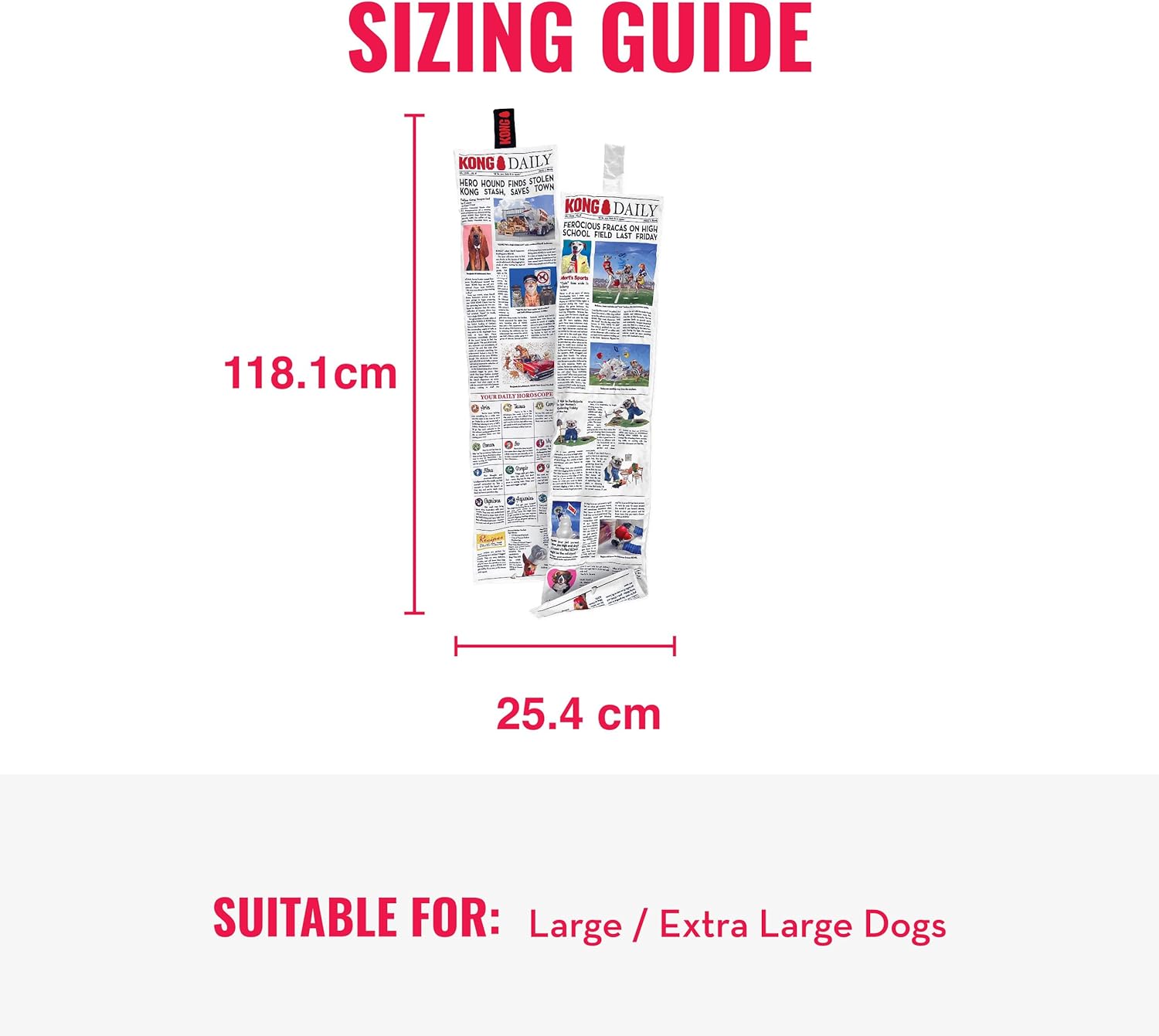 KONG Daily Newspaper Roll XL 3 Feet Long with 6 Squeakers