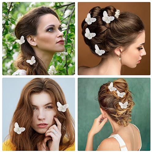 Miniatura 6 de 20 pinzas de mariposa para el cabello, pinzas de mariposa transparentes para niñas, pinzas de mariposa para el cabello, lindas pinzas de mariposa