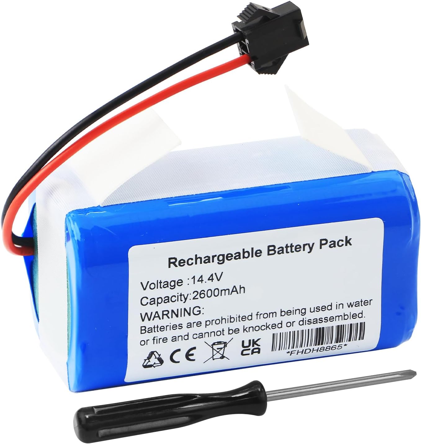 Replacement Battery Compatible with Ionvac SmartClean 2000 Robovac 7687 7688, Ionvac SmartClean V4 7997, Coredy R750-1600Pa, Deenkee DK700 Robot Vacuum Cleaner CMICR18650F8M7-4S1P H18650CH-4S1P 14.4V