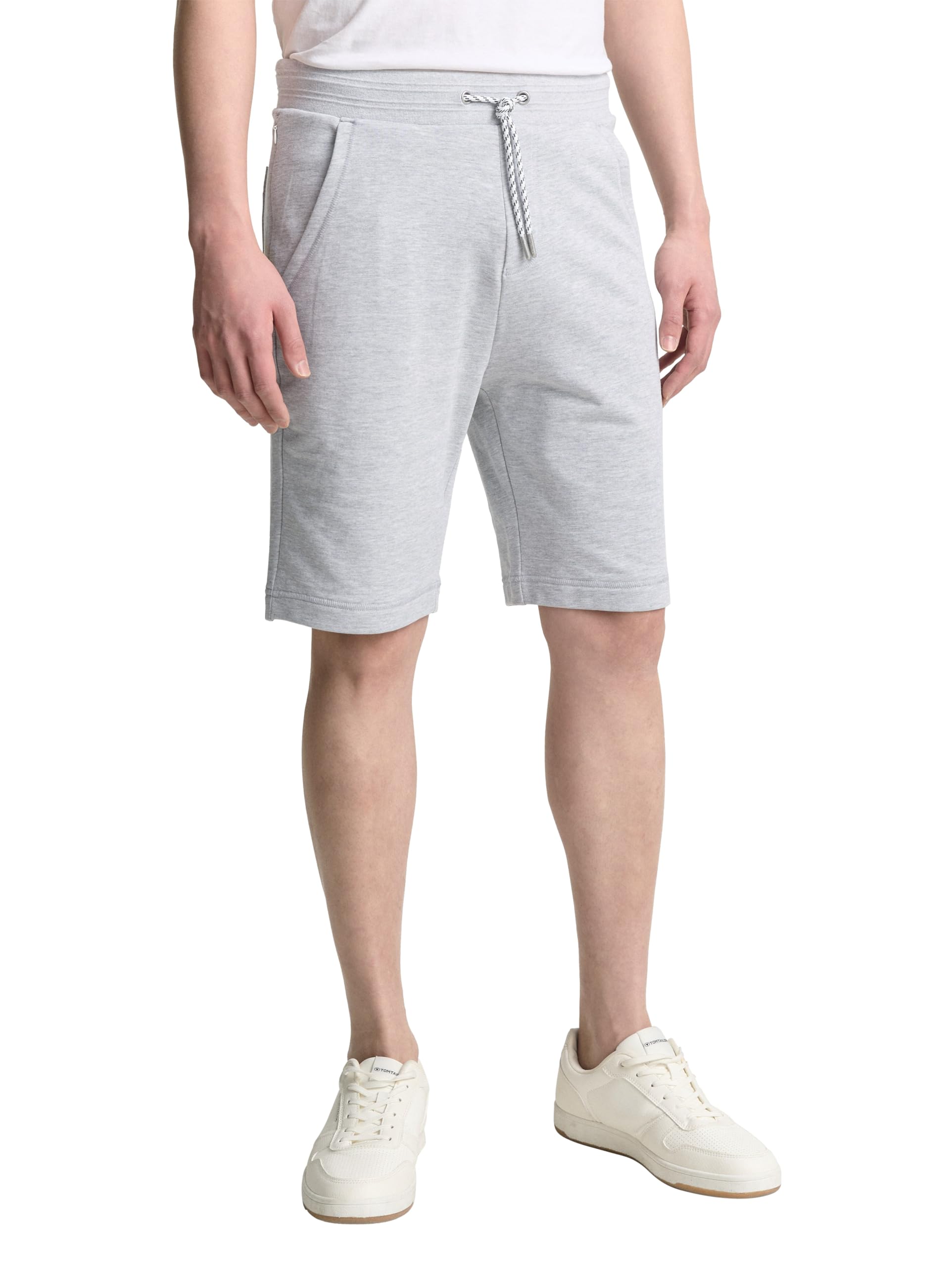 TOM TAILOR Herren Sweat Shorts mit detailliertem Kordelzug
