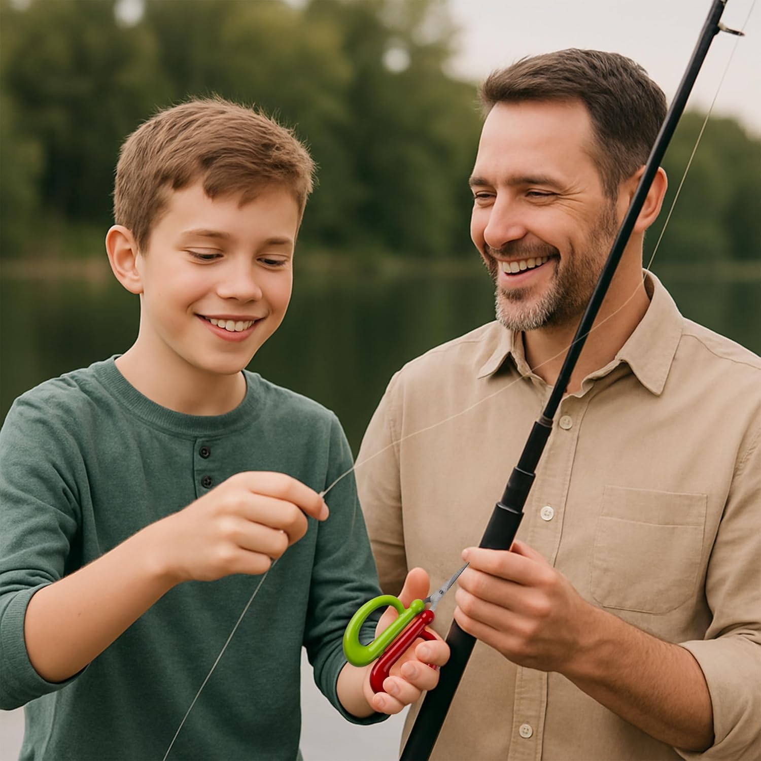 Floating Fishing Cutter & Tool Set – Stainless Steel Braid Line Scissors, Hook Remover Forceps, Anti-Loss Coil Lanyard, Split Ring Plier Kit for Saltwater Freshwater Angler - Image 5