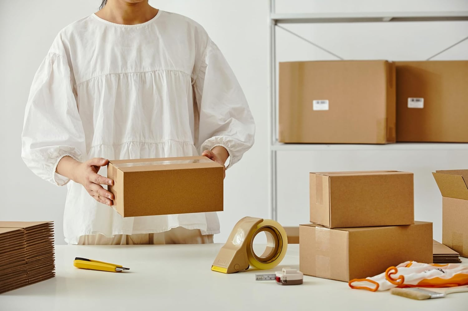 25 Packs Small Shipping Boxes 9X6X4 Inches, Kraft Corrugated Cardboard Boxes, For Small Business, Easy Assemble For Mailing, Moving, Packing And Storing