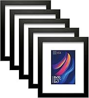 Vista 79 de VCK Paquete de 2 portarretratos de 8 x 10 pulgadas, roble natural, madera de alta gama con vidrio templado, para fotos de 5 x 7 pulgadas