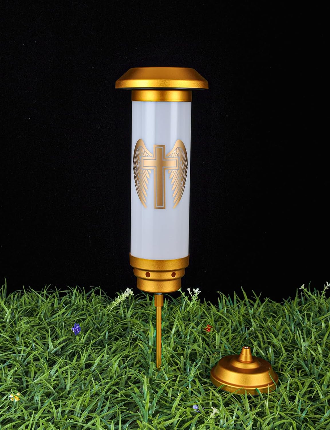 Solar Angels for Cemetery - Outdoor Garden Angel Solar Lights, Guardian Light (White) - Image 3