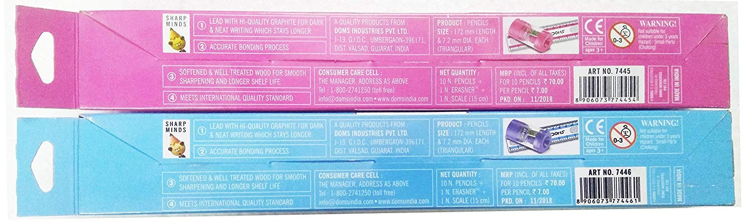 DOMS Bleistift-Set One Daddy's Princess + One Mumma's Boy (Set mit 2 Packungen – 20 Bleistiften)