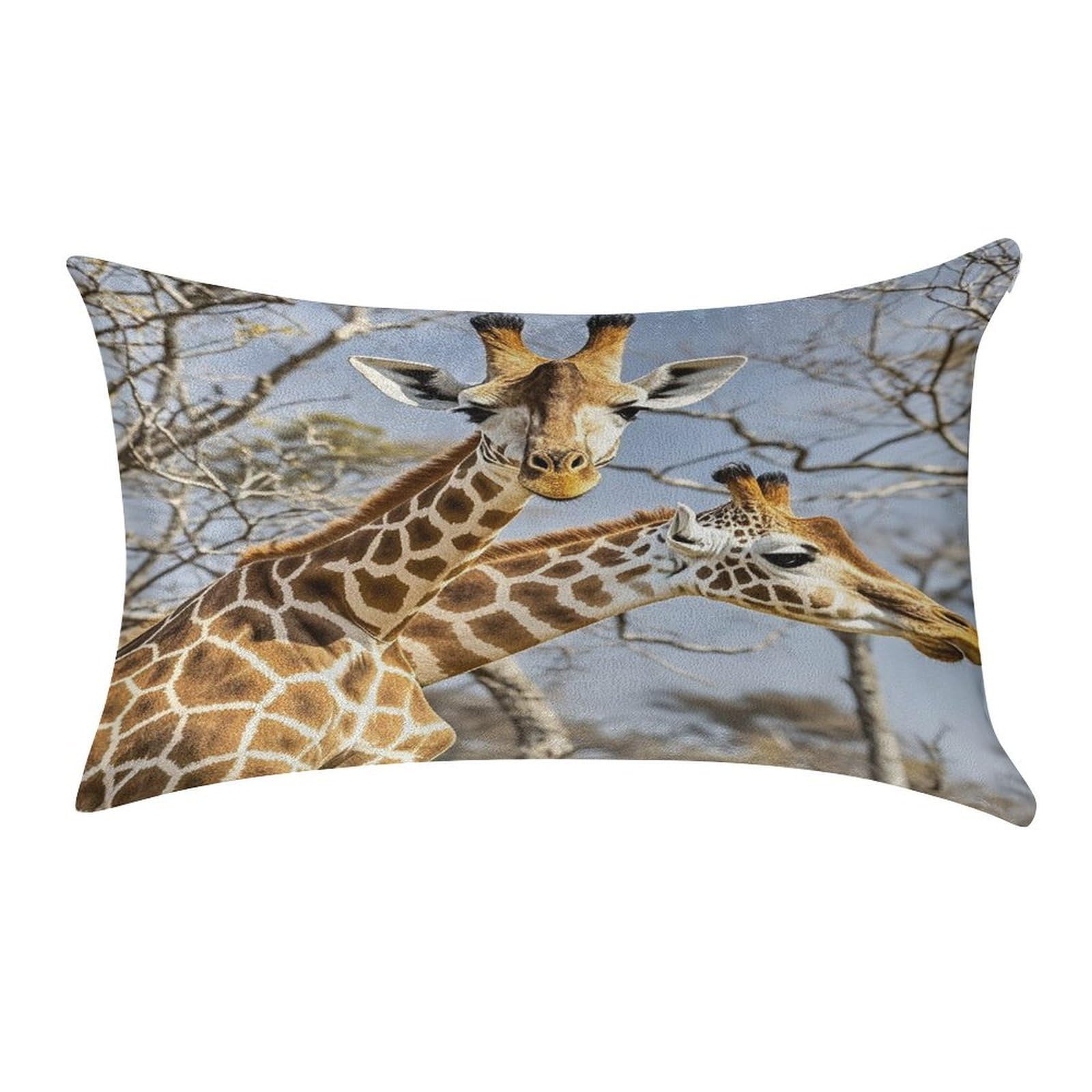 FekiLoot Giraffe Pillow Covers Luxury Velvet Oblong Pillowcases Rectangular Throw Pillows Case Decorative Velvet Cushion Covers Ultra Soft Lumbar Pillow Shells 12 X 20 in