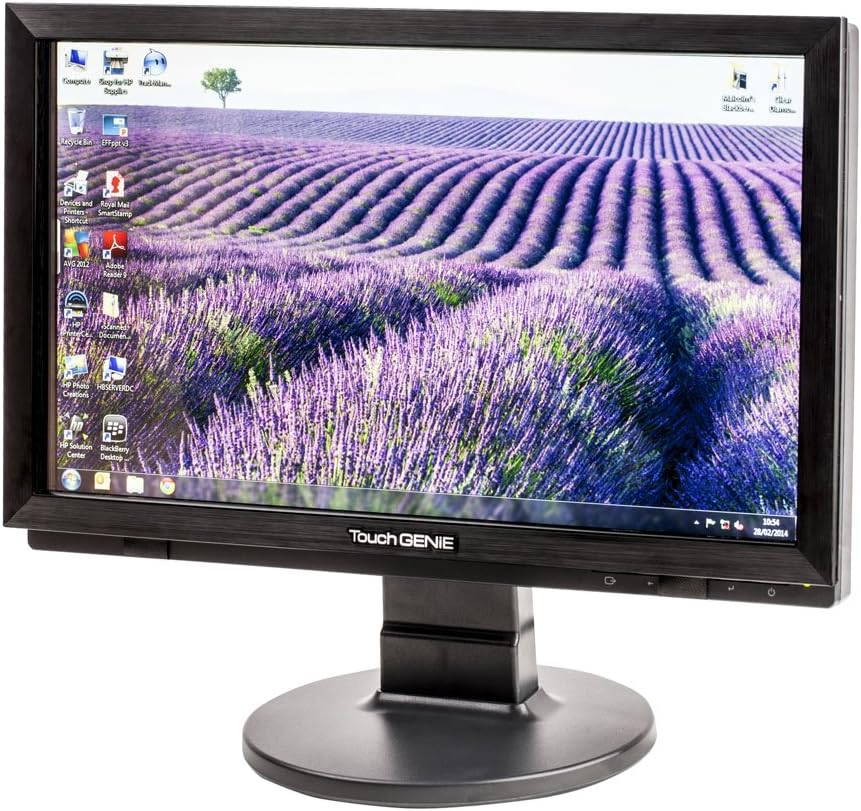 Touch Genie Touchscreen Overlay Brushed Aluminium Frame for 18.5-Inch Monitor