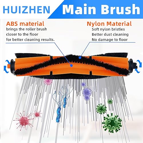 Miniatura 2 de Accesorios de repuesto para Ionvac SmartClean V4 - Kit de piezas de repuesto para aspiradora robot de vaciado, 2 cepillos de rodillo principal, 6